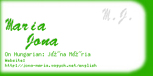 maria jona business card